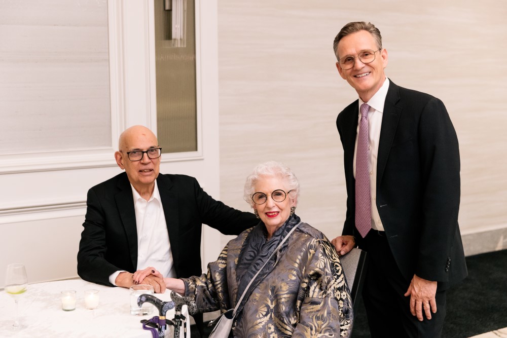 Fred Eychaner, Barbara Kipper and Michael Anderson at the Making History Awards
